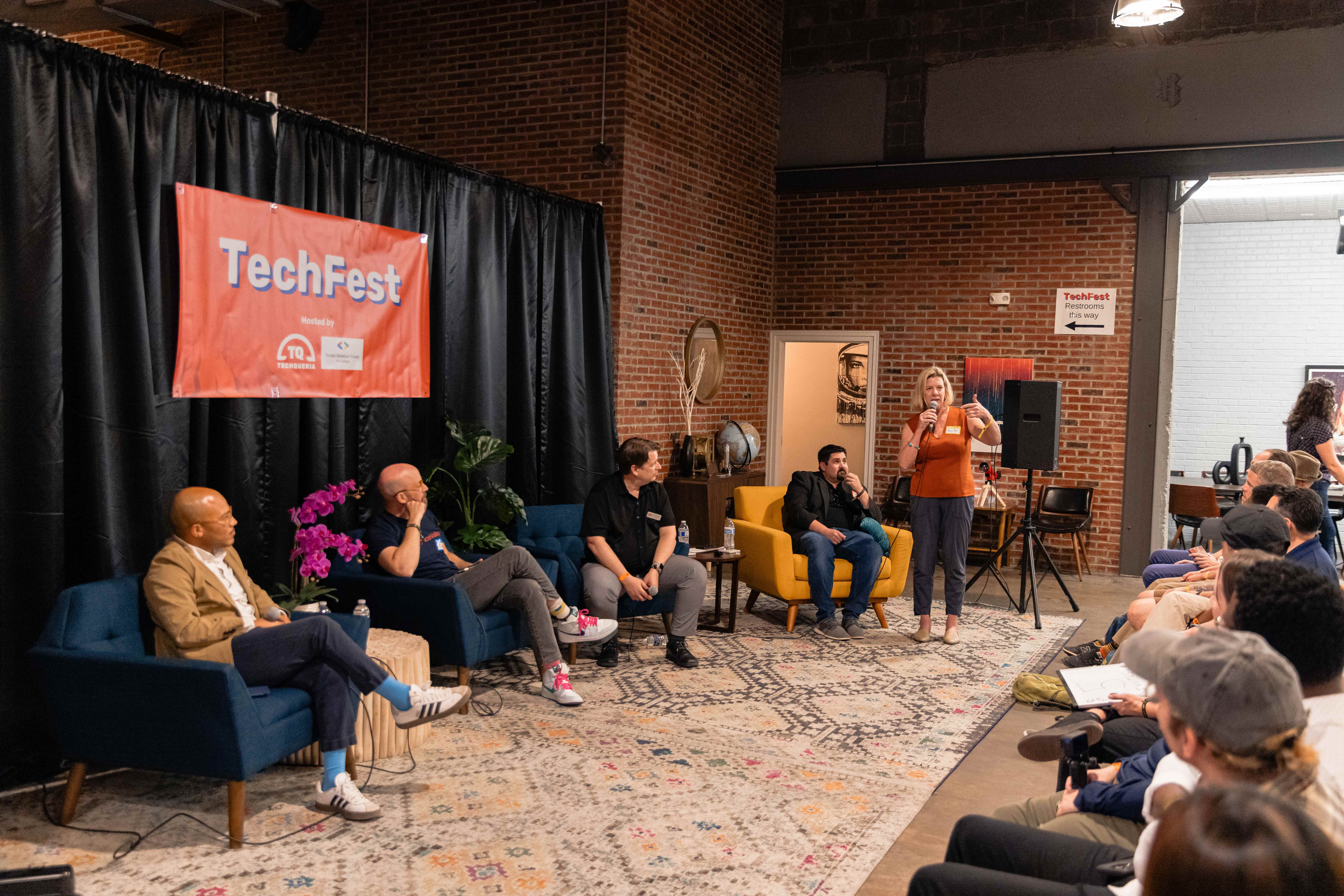 Panel discussion with engaged audience at TechFest 2024